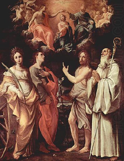 Marienkronung mit Hl. Katharina von Alexandrien, Hl. Johannes Evangelist, Hl. Johannes der Taufer, Hl. Romuald von Camaldoli, Guido Reni